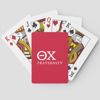 Theta Chi Fraternity Greek Letters Logo Poker Cards
