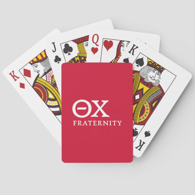 Theta Chi Fraternity Greek Letters Logo Poker Cards (Back)