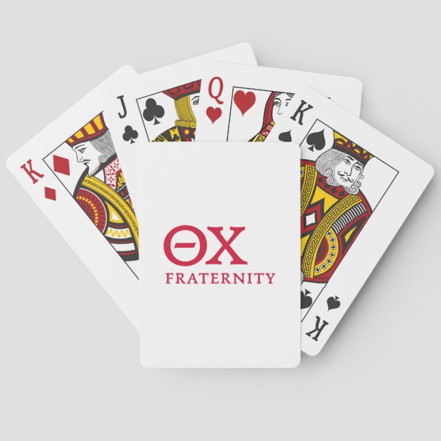 Theta Chi Fraternity Greek Letters Logo Poker Cards (Back)