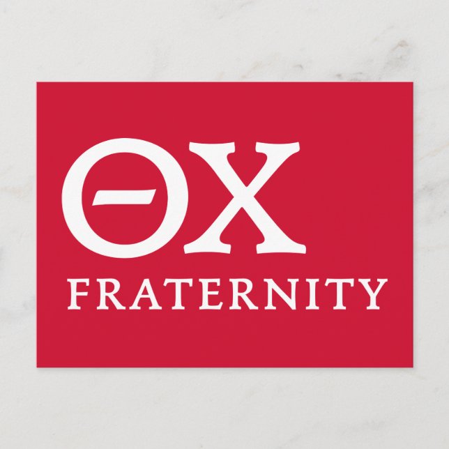 Theta Chi Fraternity Greek Letters Logo Postcard (Front)