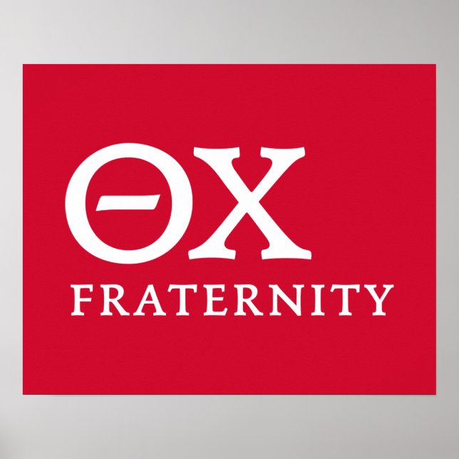 Theta Chi Fraternity Greek Letters Logo Poster (Front)