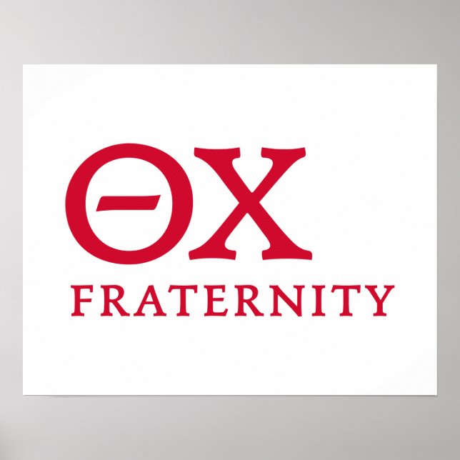 Theta Chi Fraternity Greek Letters Logo Poster (Front)