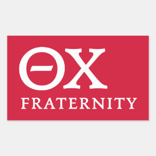 Theta Chi Fraternity Greek Letters Logo Rectangular Sticker