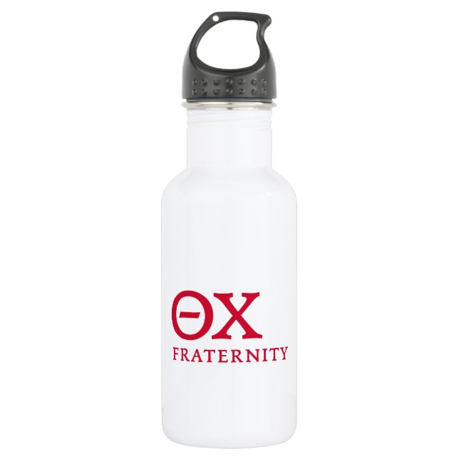 Theta Chi Fraternity Greek Letters Logo Stainless Steel Water Bottle (Front)