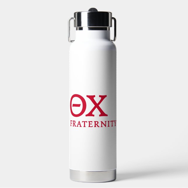 Theta Chi Fraternity Greek Letters Logo Water Bottle (Front)