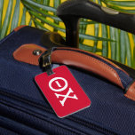 Theta Chi Fraternity Greek Letters Luggage Tag<br><div class="desc">This distinguished design prominently features the iconic Greek letters of the Theta Chi Fraternity. The bold Theta (Θ) and Chi (X) are displayed in a strong, clear font, creating a powerful and recognizable symbol for the organization. This classic emblem embodies the enduring spirit, brotherhood, and identity of Theta Chi, serving...</div>