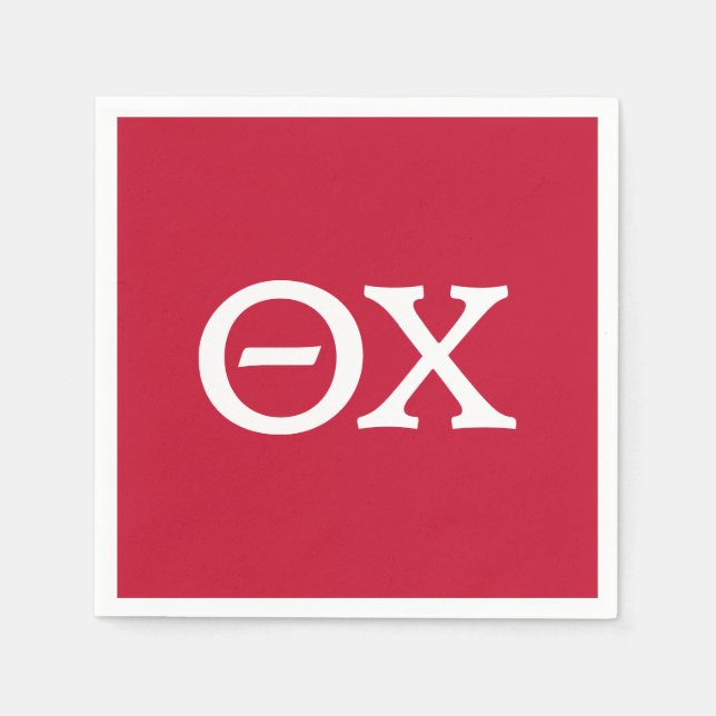 Theta Chi Fraternity Greek Letters Napkins (Front)