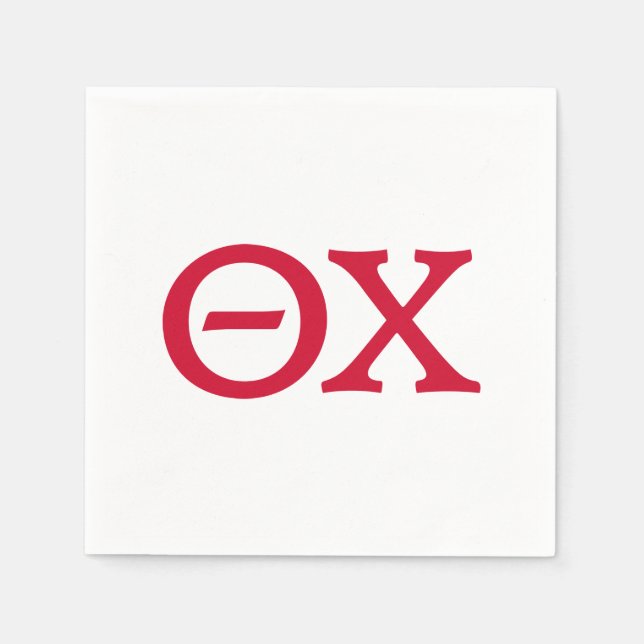 Theta Chi Fraternity Greek Letters Napkins (Front)