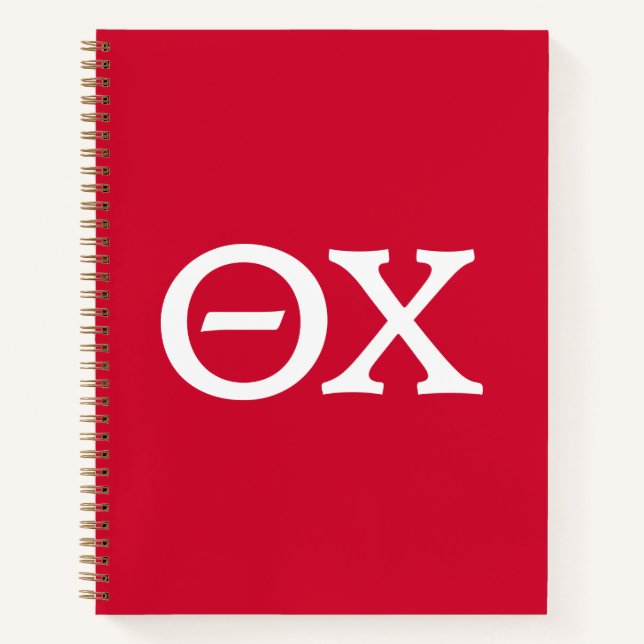 Theta Chi Fraternity Greek Letters Notebook (Front)