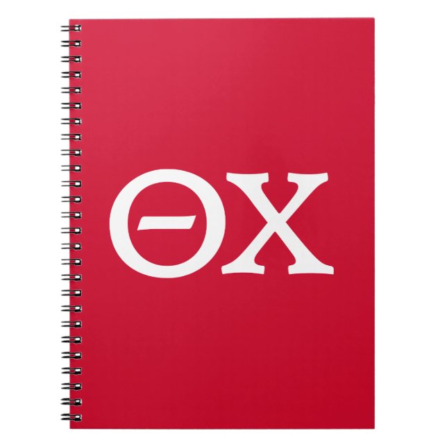 Theta Chi Fraternity Greek Letters Notebook (Front)