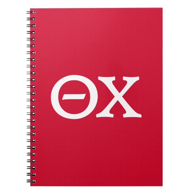 Theta Chi Fraternity Greek Letters Notebook (Front)
