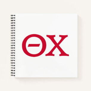 Theta Chi Fraternity Greek Letters Notebook