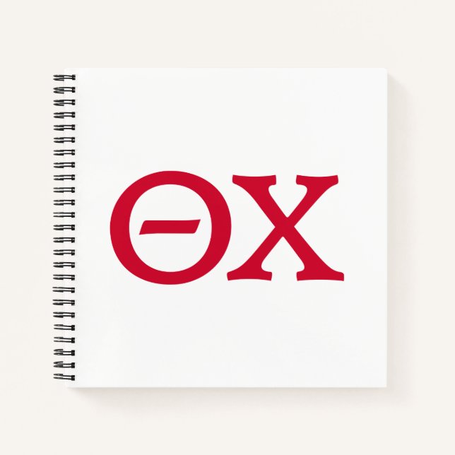 Theta Chi Fraternity Greek Letters Notebook (Front)