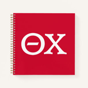 Theta Chi Fraternity Greek Letters Notebook