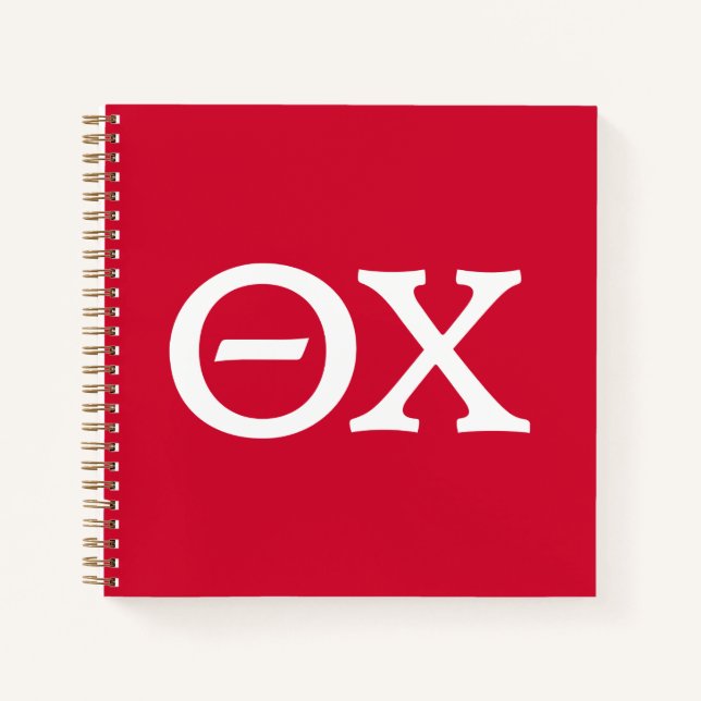 Theta Chi Fraternity Greek Letters Notebook (Front)