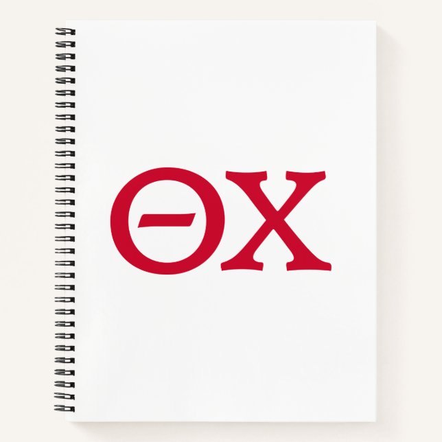 Theta Chi Fraternity Greek Letters Notebook (Front)