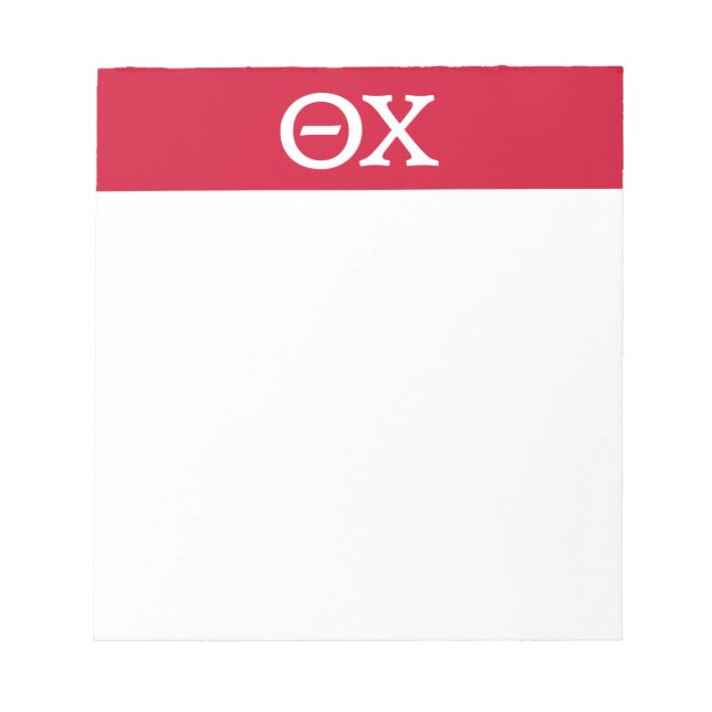 Theta Chi Fraternity Greek Letters Notepad (Front)