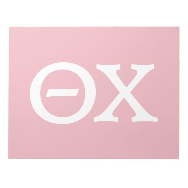 Theta Chi Fraternity Greek Letters Notepad (Front)