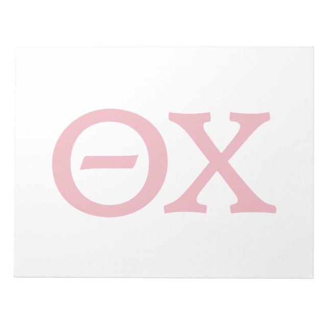Theta Chi Fraternity Greek Letters Notepad (Front)