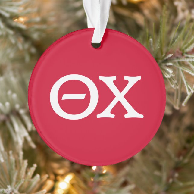 Theta Chi Fraternity Greek Letters Ornament (Tree)