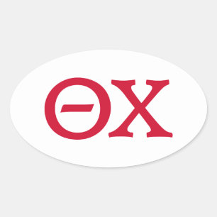 Theta Chi Fraternity Greek Letters Oval Sticker