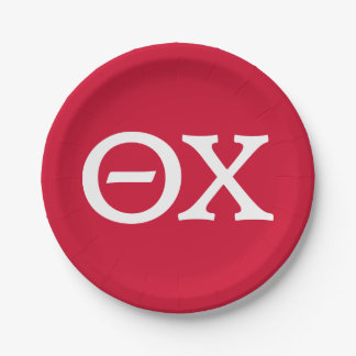 Theta Chi Fraternity Greek Letters Paper Plates