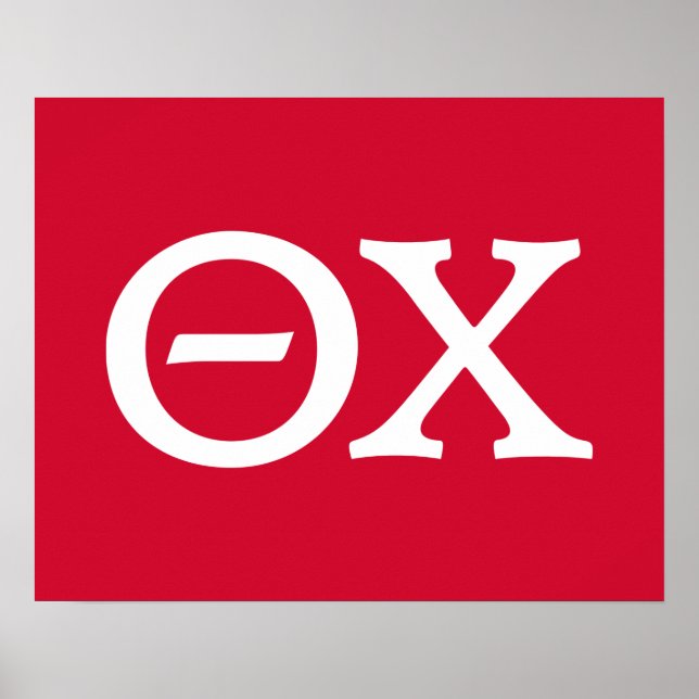 Theta Chi Fraternity Greek Letters Poster (Front)