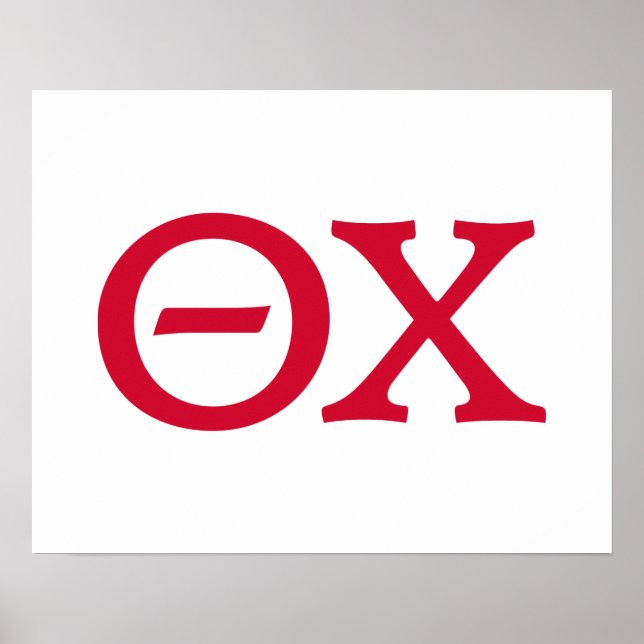 Theta Chi Fraternity Greek Letters Poster (Front)