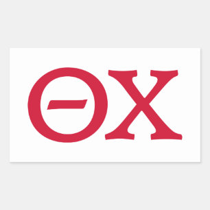 Theta Chi Fraternity Greek Letters Rectangular Sticker
