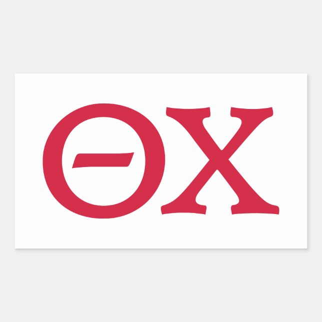 Theta Chi Fraternity Greek Letters Rectangular Sticker (Front)