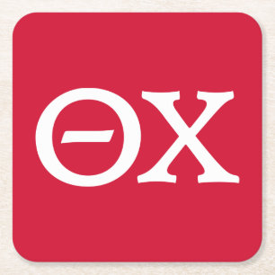 Theta Chi Fraternity Greek Letters Square Paper Coaster