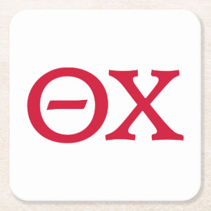 Theta Chi Fraternity Greek Letters Square Paper Coaster