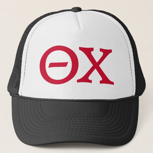 Theta Chi Fraternity Greek Letters Trucker Hat (Front)