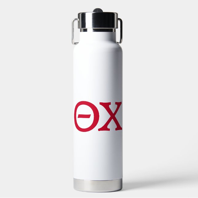 Theta Chi Fraternity Greek Letters Water Bottle (Front)