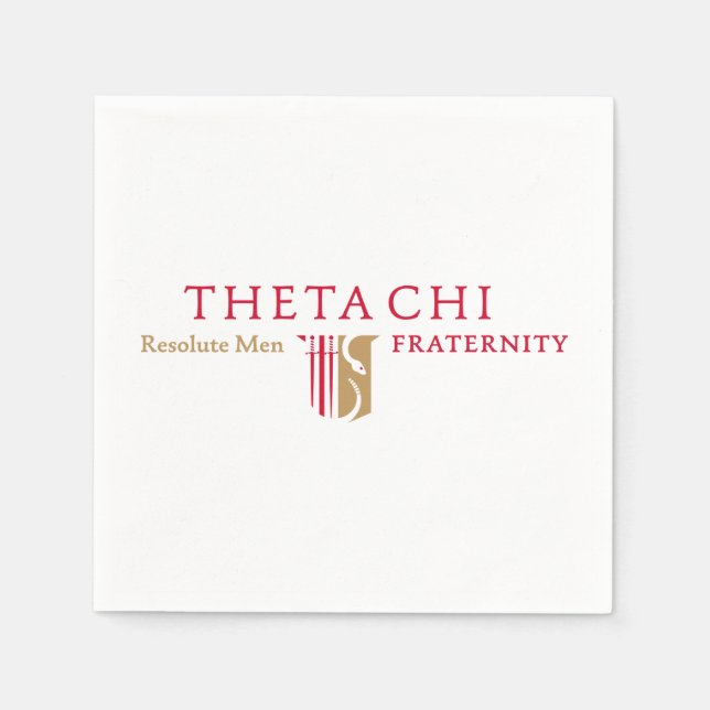 Theta Chi Fraternity Horizontal Emblem Napkins (Front)