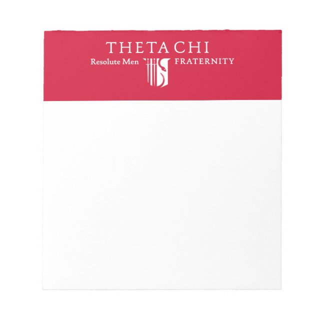 Theta Chi Fraternity Horizontal Emblem Notepad (Front)