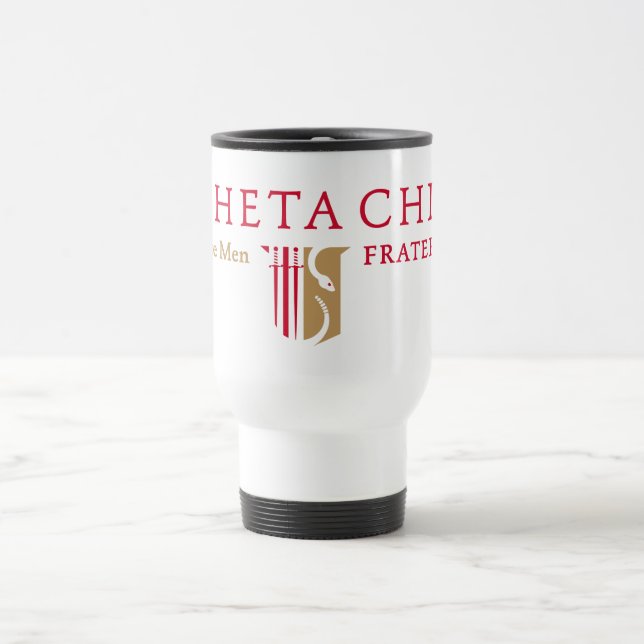 Theta Chi Fraternity Horizontal Emblem Travel Mug (Center)