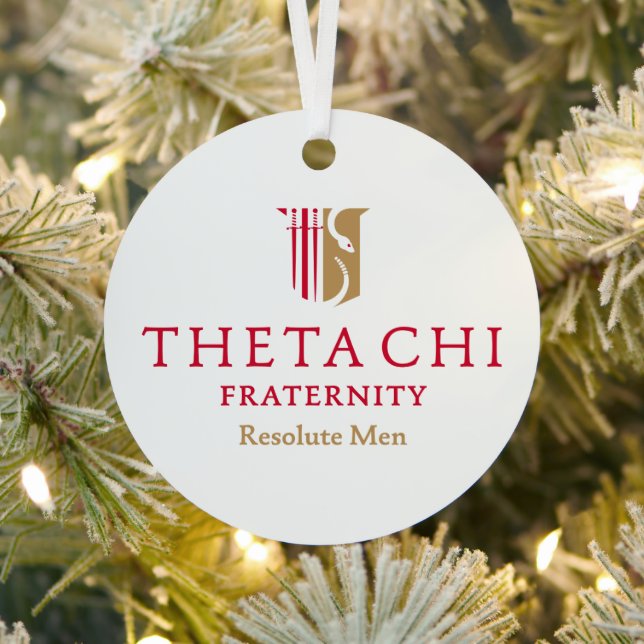 Theta Chi Fraternity Official Emblem Metal Ornament (Insitu)