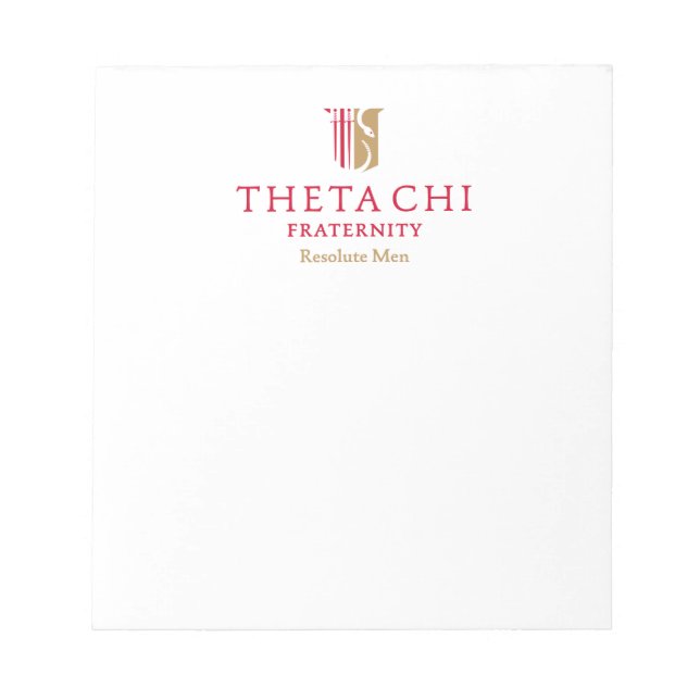 Theta Chi Fraternity Official Emblem Notepad (Front)