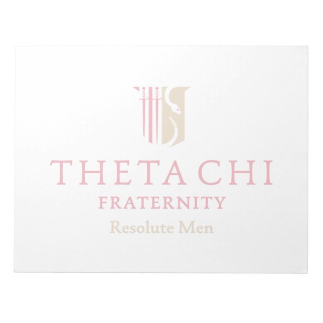 Theta Chi Fraternity Official Emblem Notepad (Front)