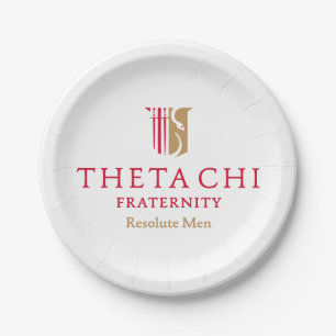 Theta Chi Fraternity Official Emblem Paper Plates