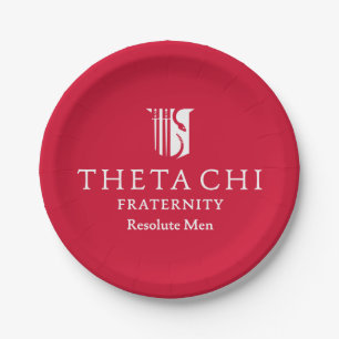 Theta Chi Fraternity Official Emblem Paper Plates