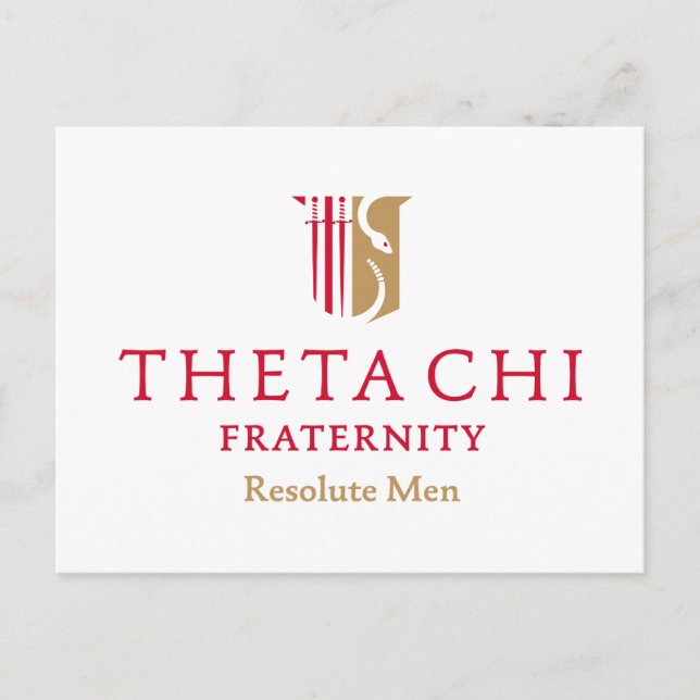 Theta Chi Fraternity Official Emblem Postcard (Front)