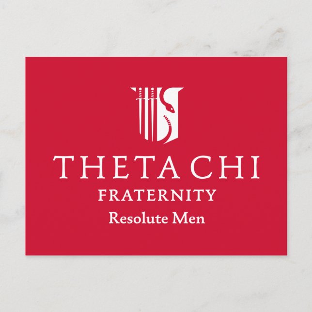 Theta Chi Fraternity Official Emblem Postcard (Front)