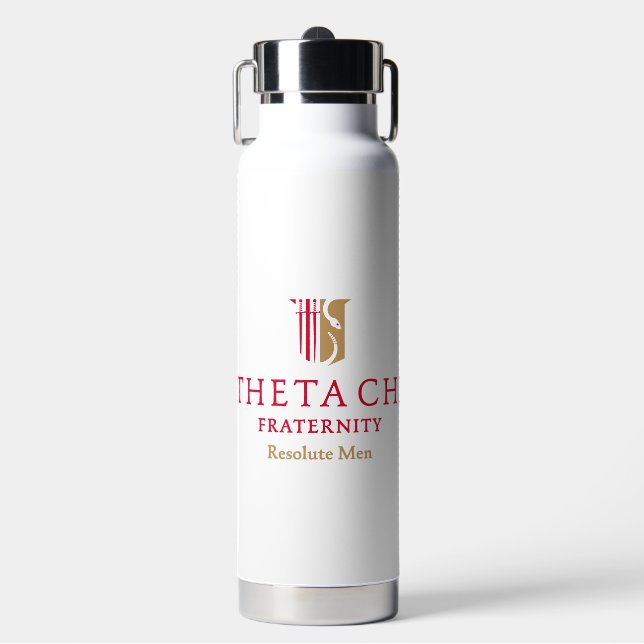 Theta Chi Fraternity Official Emblem Water Bottle (Front)