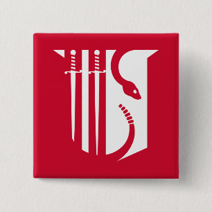 Theta Chi Fraternity Shield Swords & Serpent Button