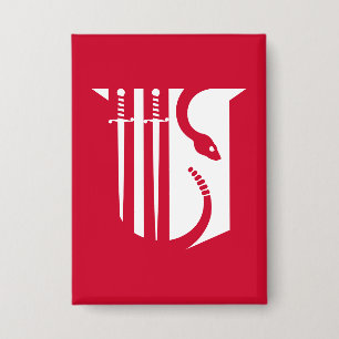 Theta Chi Fraternity Shield Swords & Serpent Button