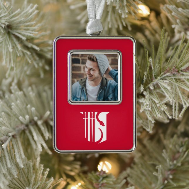 Theta Chi Fraternity Shield Swords & Serpent Christmas Ornament (Tree)