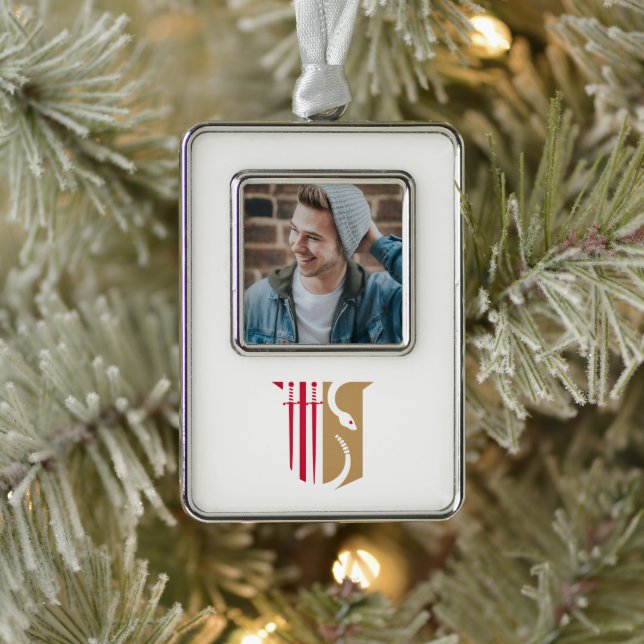 Theta Chi Fraternity Shield Swords & Serpent Christmas Ornament (Tree)