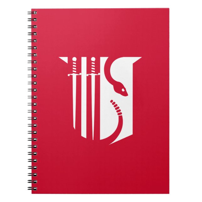 Theta Chi Fraternity Shield Swords & Serpent Notebook (Front)